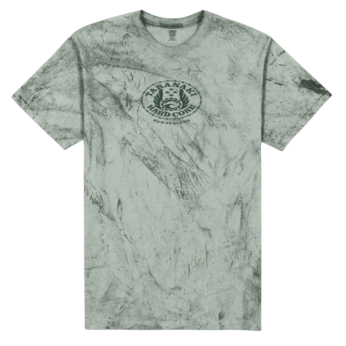 Mens Colour Fade Oval T-Shirt - Fern green