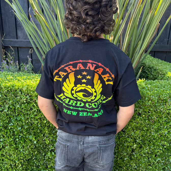Kids Fade T-Shirt - Black/Rasta