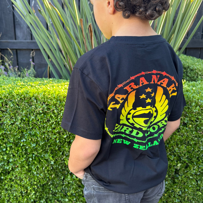 Kids Fade T-Shirt - Black/Rasta