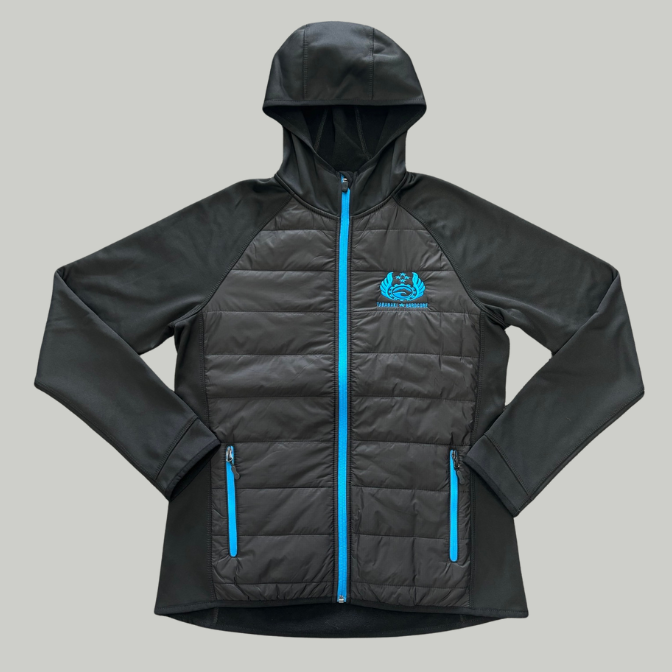 Womens Fleece Wings Jacket - Black/Blue