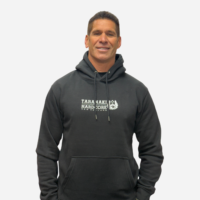 Mens Mountain To Sea Hoodie - Black/White