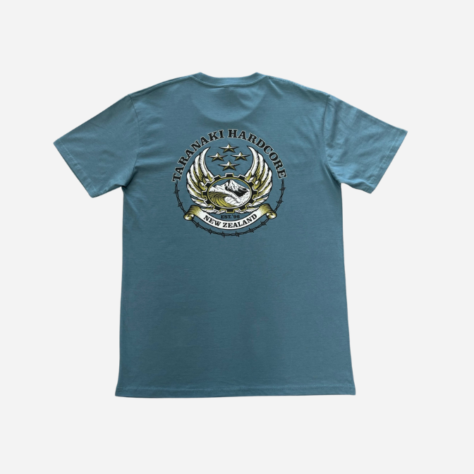 Mens Sailor Print T-Shirt - Slate Blue