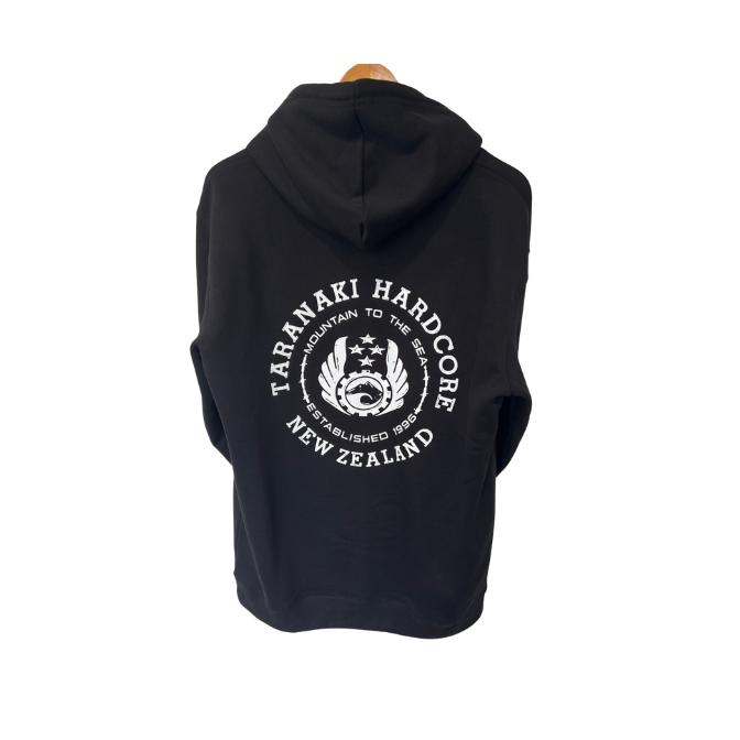 Mens Mountain To Sea Hoodie - Black/White