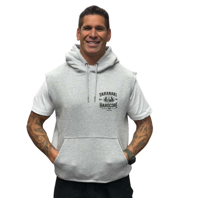 Unisex Sleeveless Pullover Hood - Grey Marle