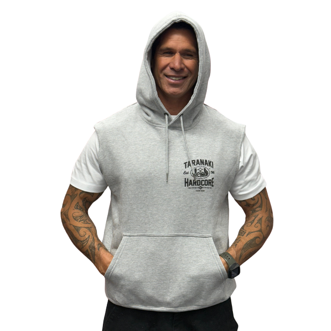 Unisex Sleeveless Pullover Hood - Grey Marle