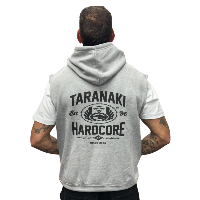Unisex Sleeveless Pullover Hood - Grey Marle