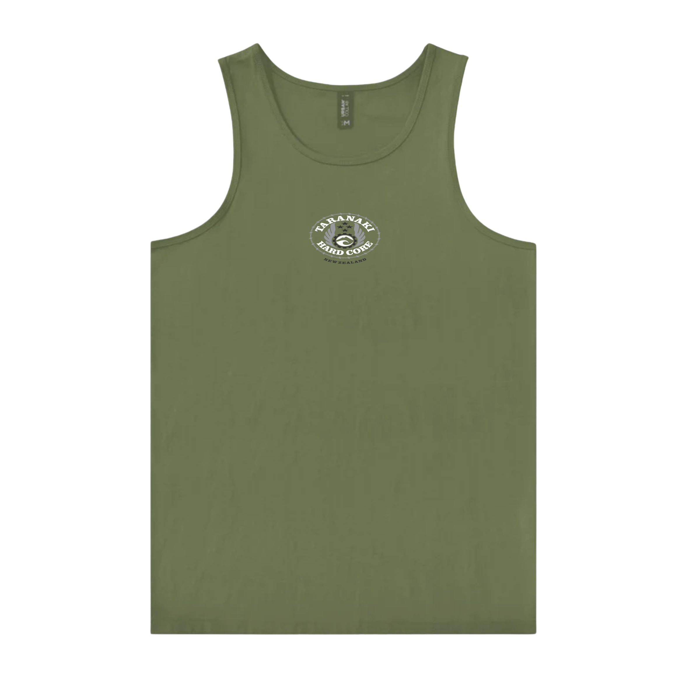 Mens Oval Singlet - Army Green