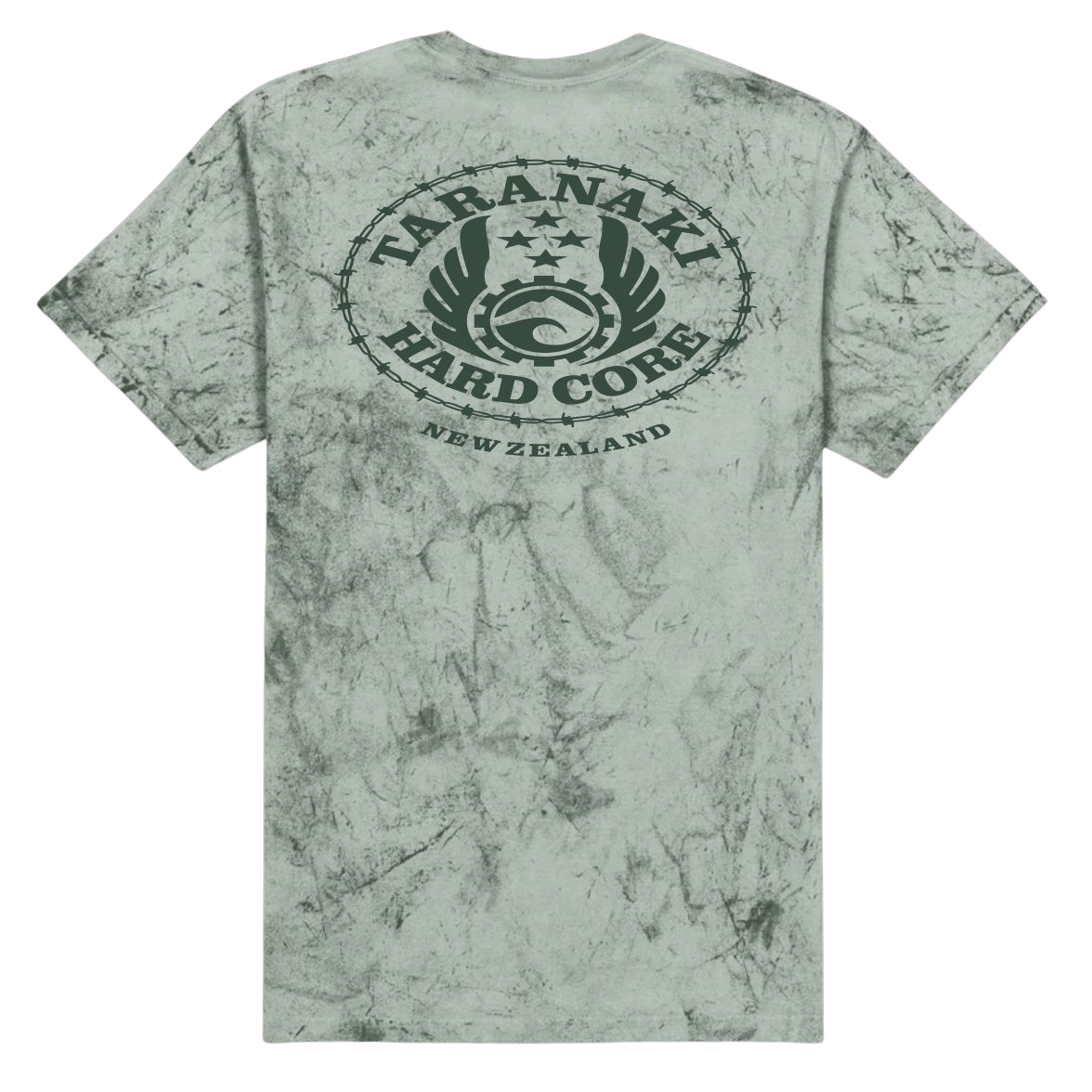 Mens Colour Fade Oval T-Shirt - Fern green