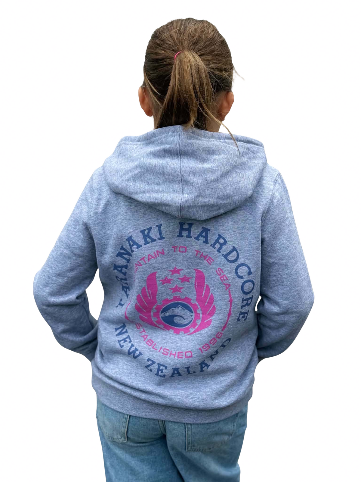 Kids Mountain to Sea Hoodie - Grey Marle