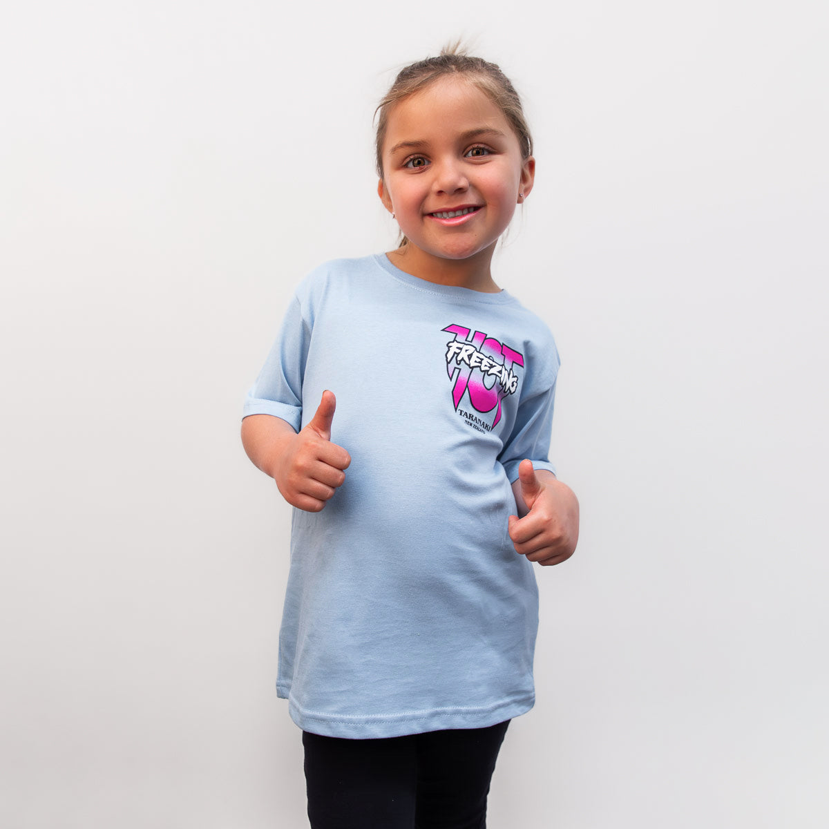 Kids Freezing Hot 90s T-Shirt - Sky Blue