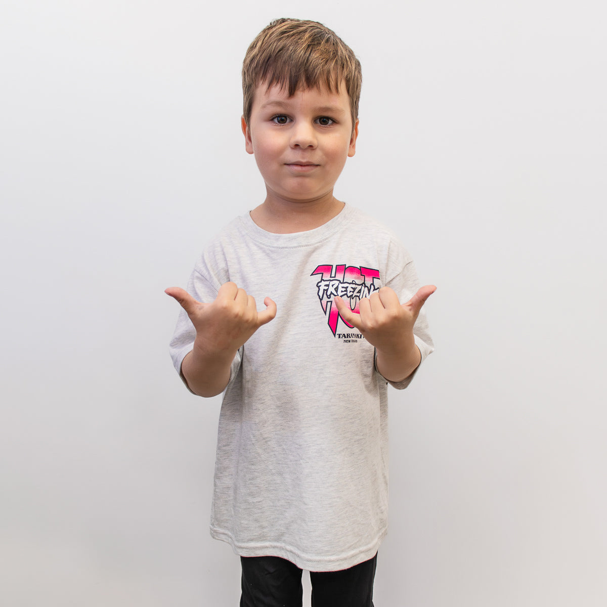 Kids Freezing Hot 90s T-Shirt - Grey Marle