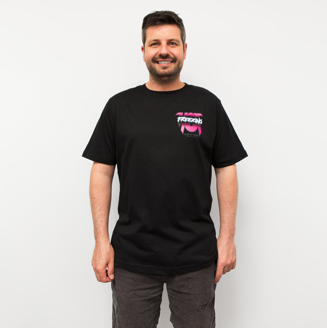 Mens Freezing Hot 90s T-Shirt - Black