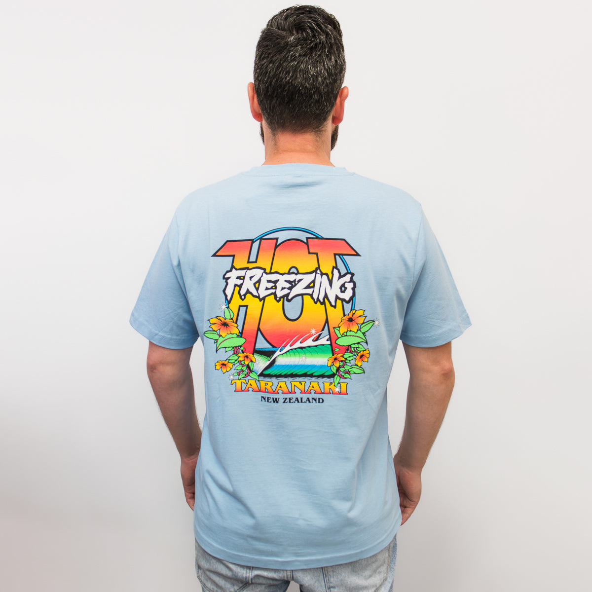 Mens Freezing Hot 90s T-Shirt - Blue