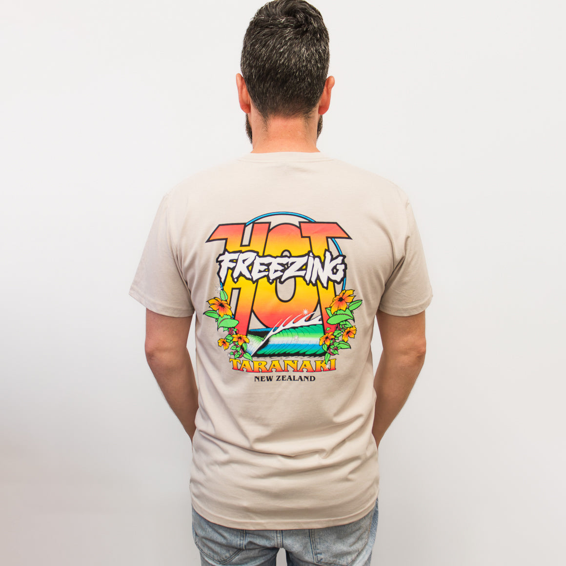 Mens Freezing Hot 90s T-Shirt - Bone