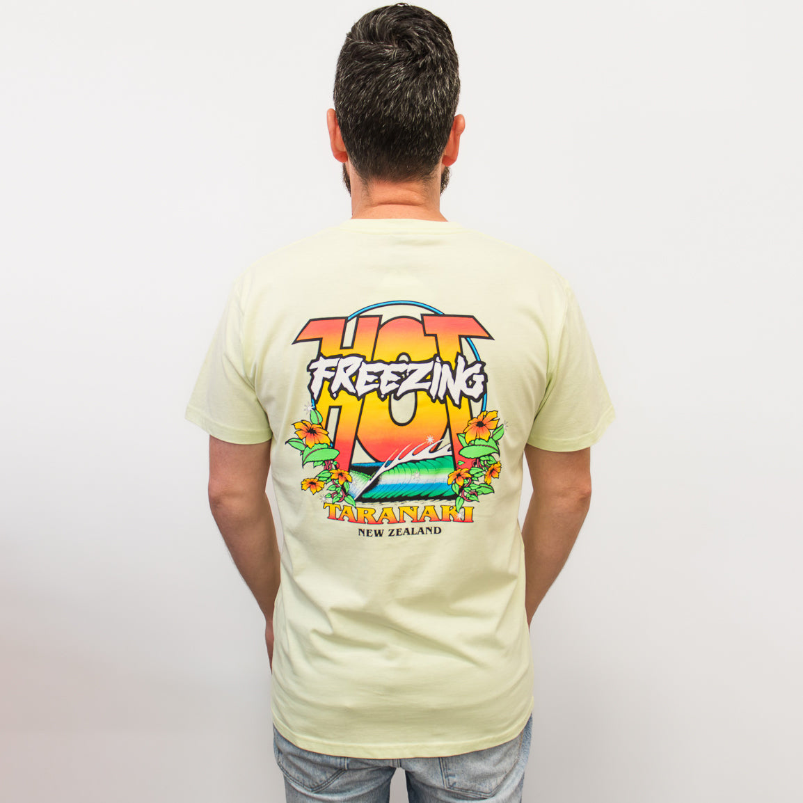 Mens Freezing Hot 90s T-Shirt - Lime