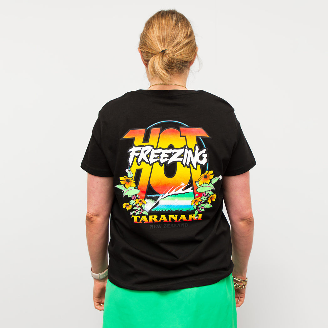 Womens Freezing Hot 90s T-Shirt - Black