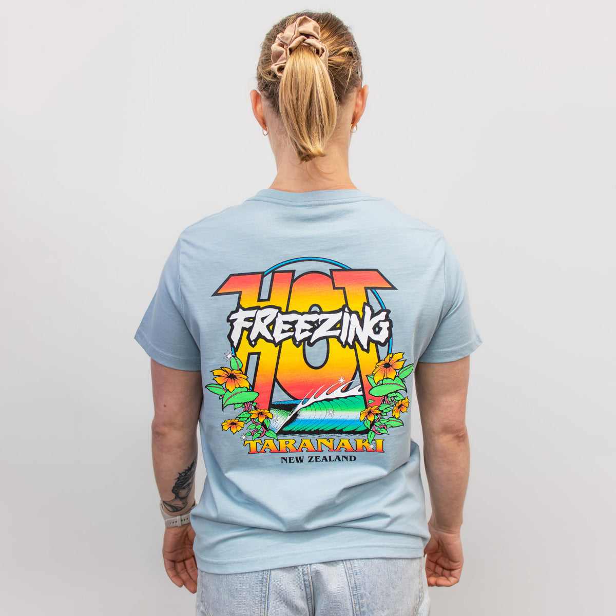 Womens Freezing Hot 90s T-Shirt - Blue