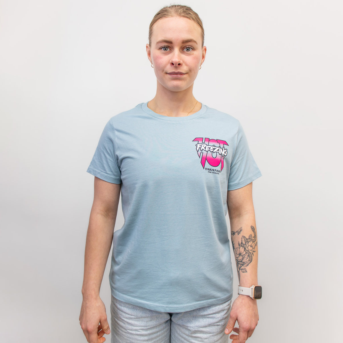 Womens Freezing Hot 90s T-Shirt - Blue