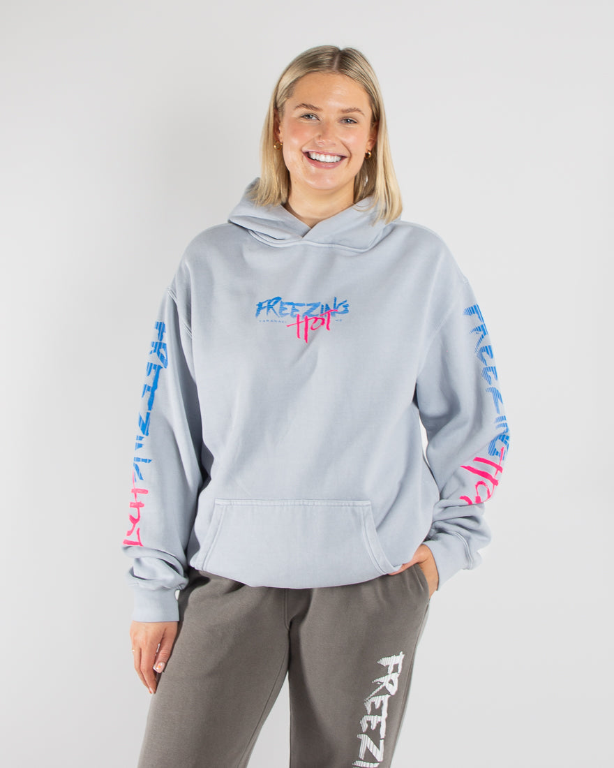 Freezing Hot 80s Hoodie - Light Blue
