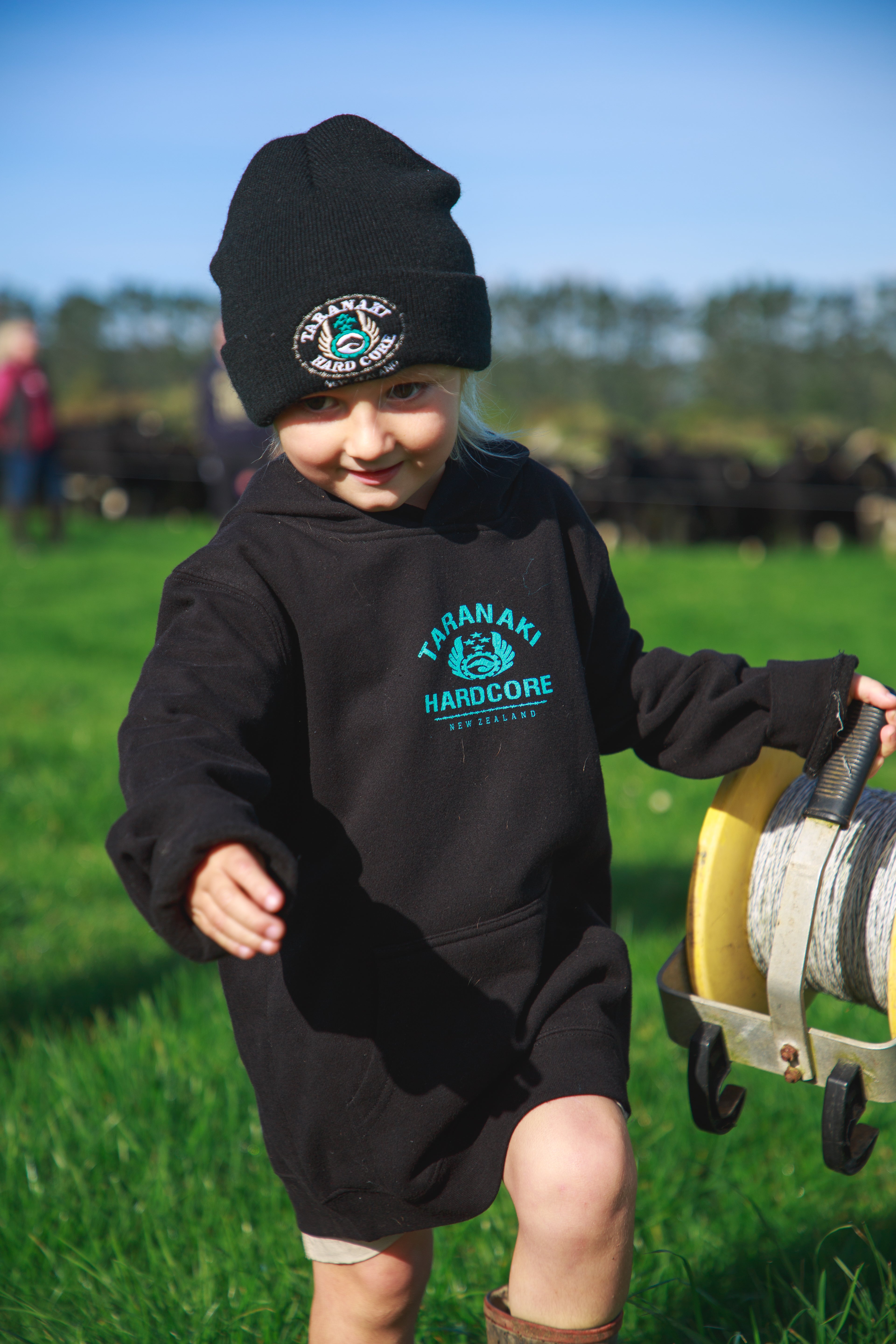 Kids Vintage Hood - Black/Blue