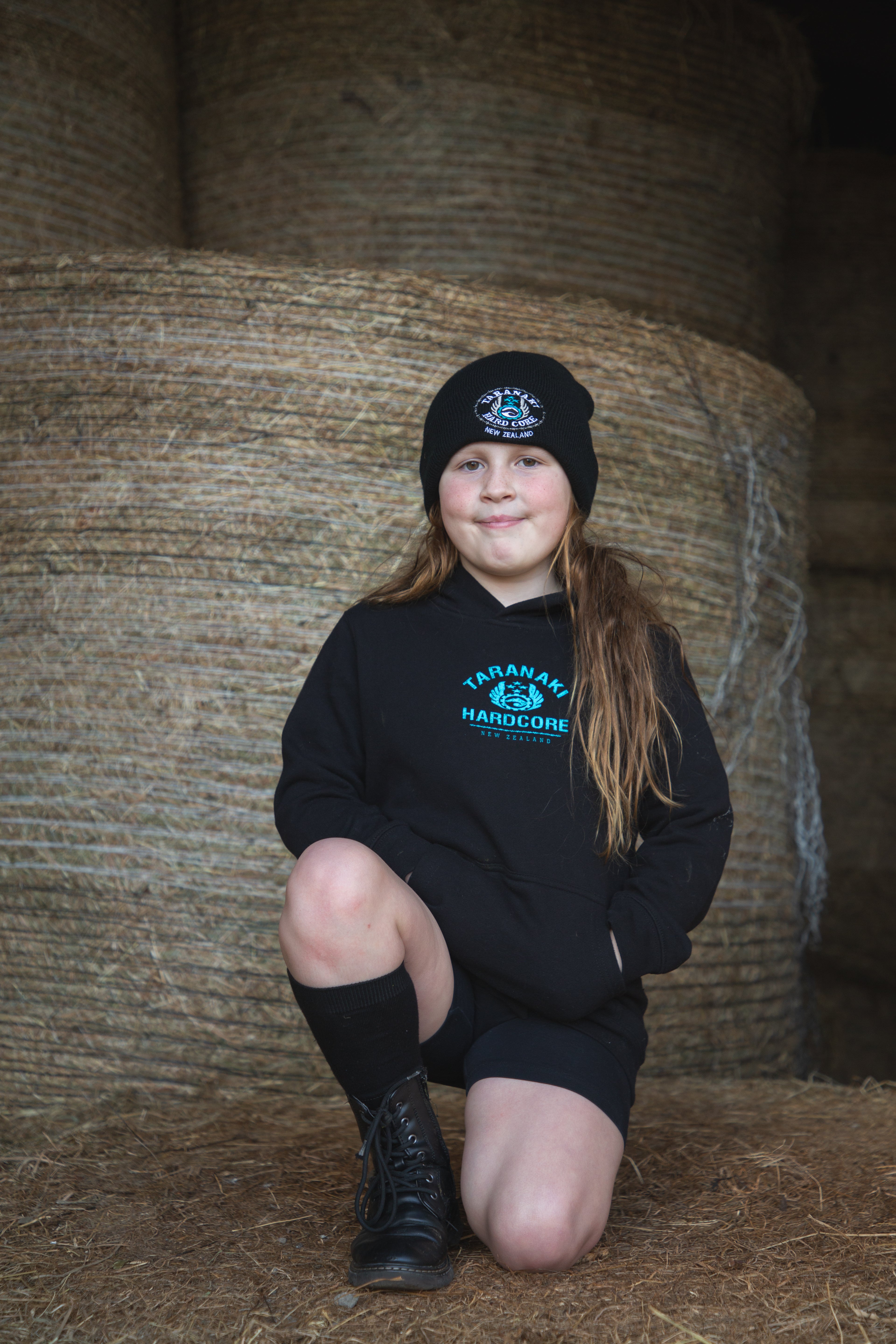 Kids Vintage Hood - Black/Blue