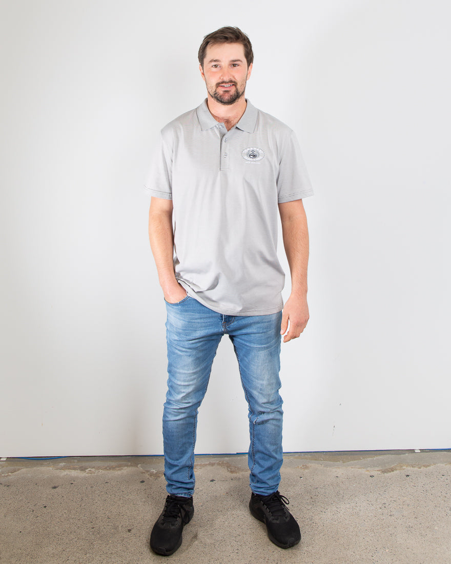 Mens Shadow Polo Shirt - Grey