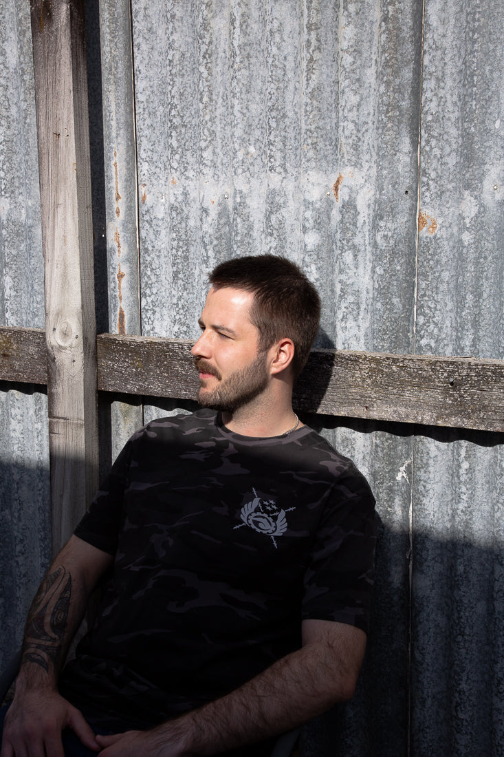 Mens Camo T-Shirt - Steel