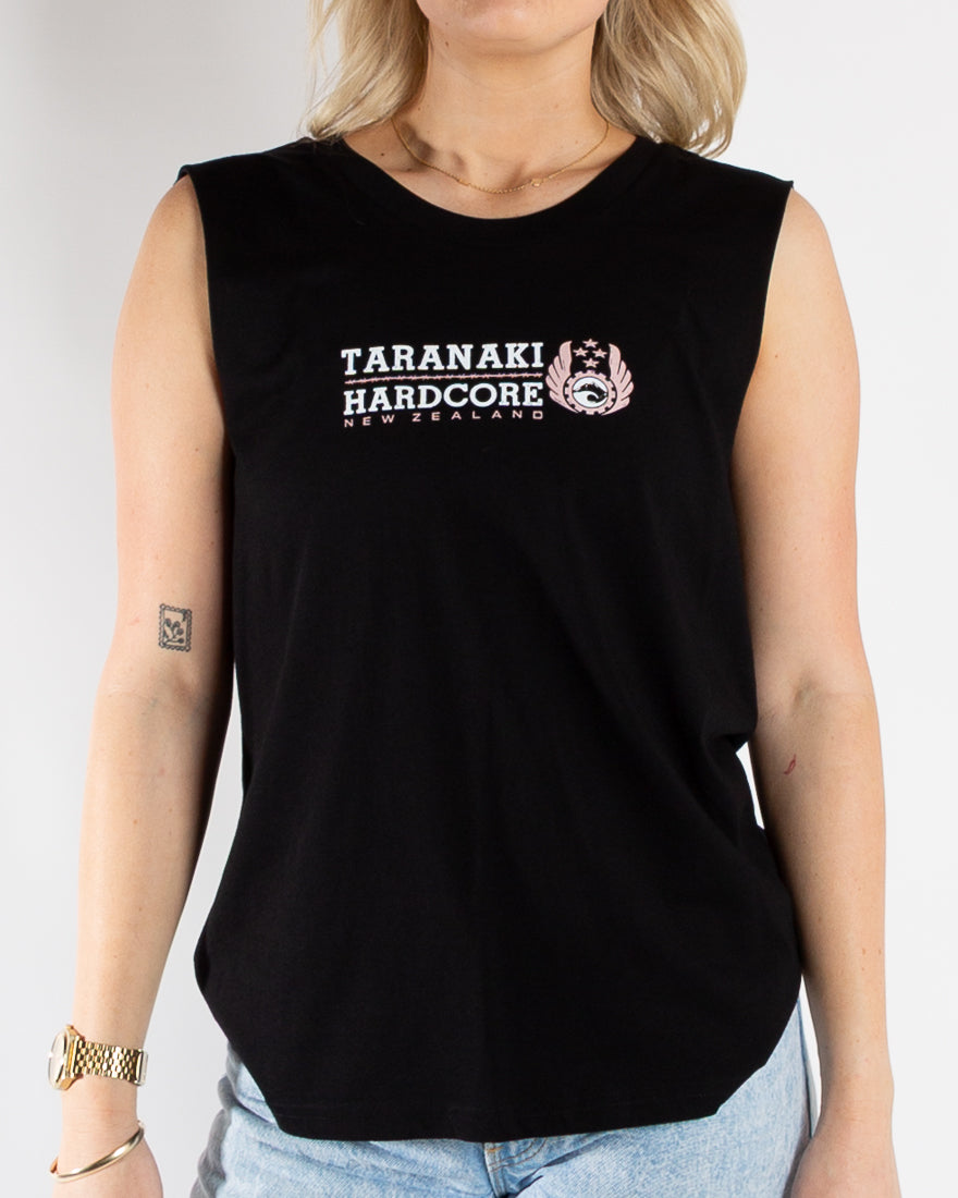 Womens Mountain To Sea Tank Singlet - Black