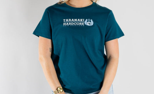 Womens Mountain To Sea T-Shirt Teal