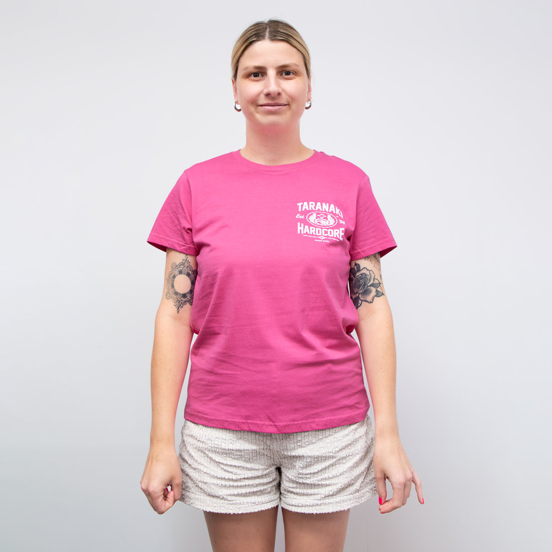 Womens Industrial T-Shirt - Hot Pink