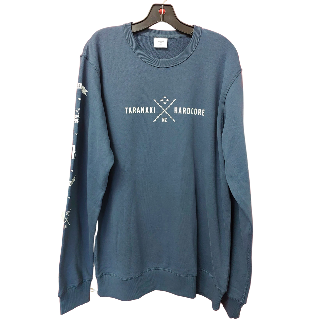 Mens Long Sleeved X-Print Crew
