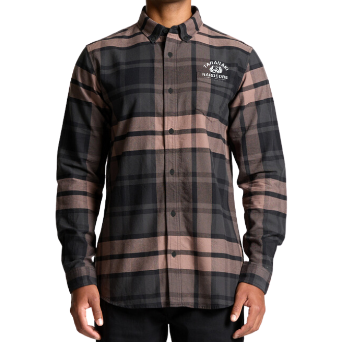 Mens Plaid Shirt - Brown