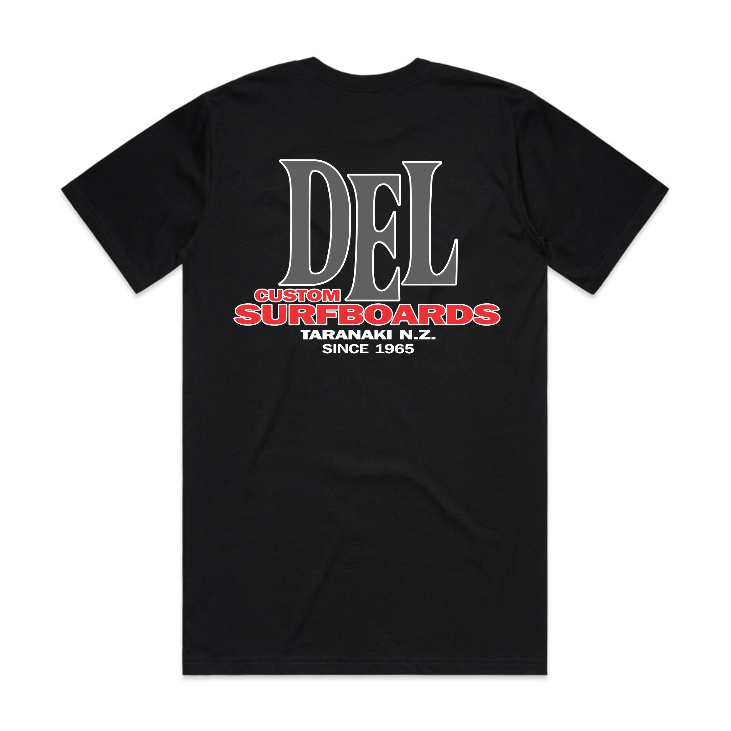 Del Custom Surfboards - Classic Black T-Shirt
