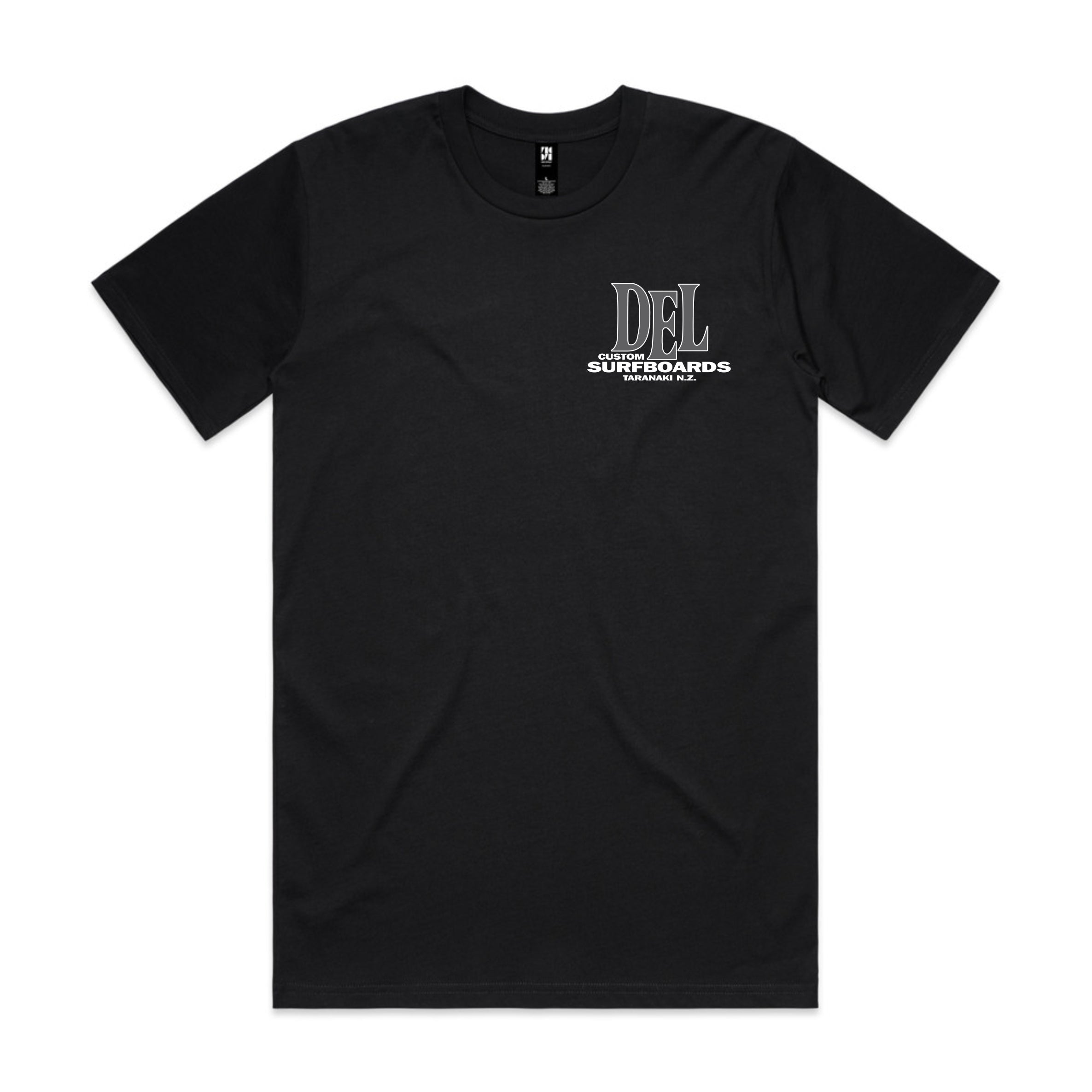Del Custom Surfboards - Classic Black T-Shirt