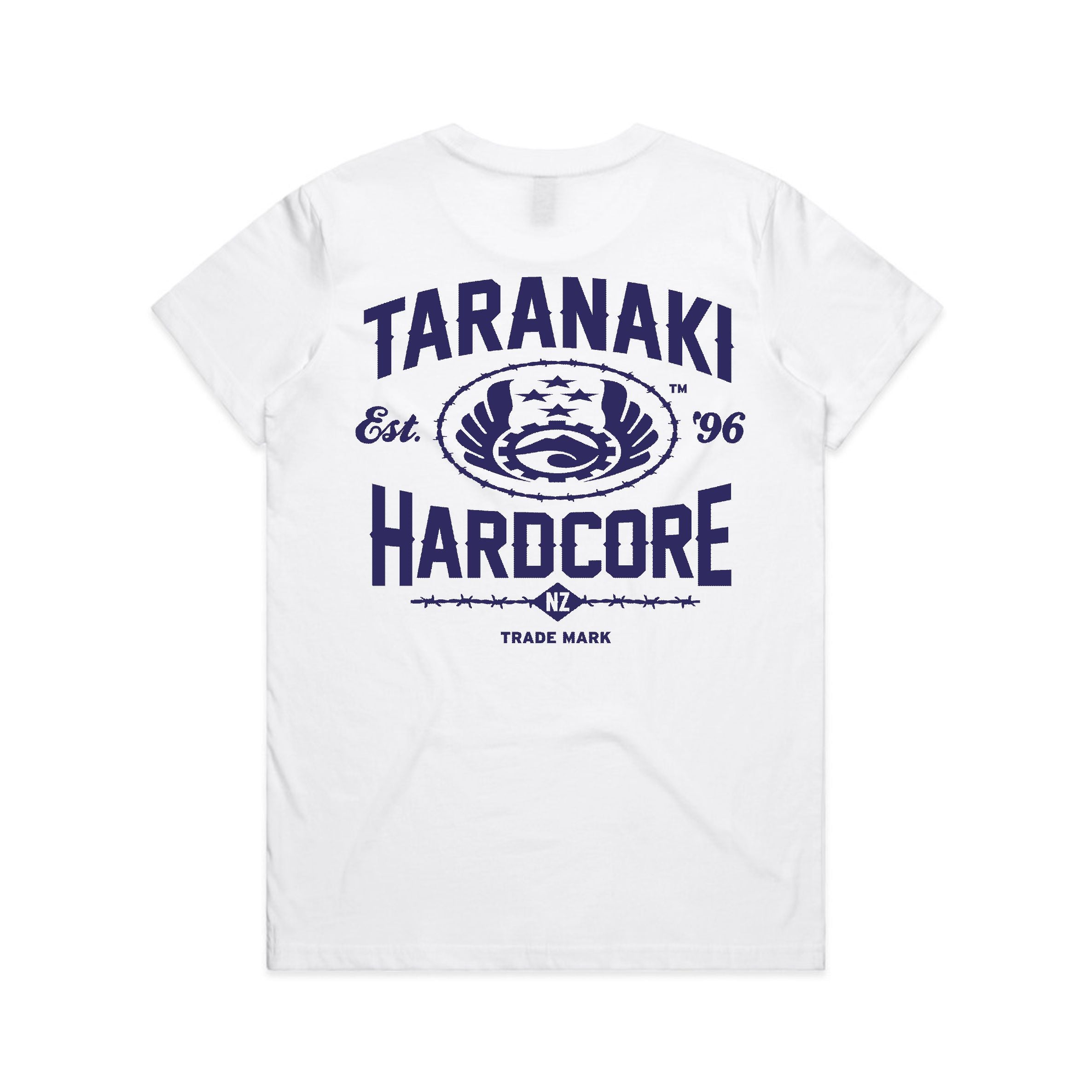 Womens Industrial T-Shirt - white/navy