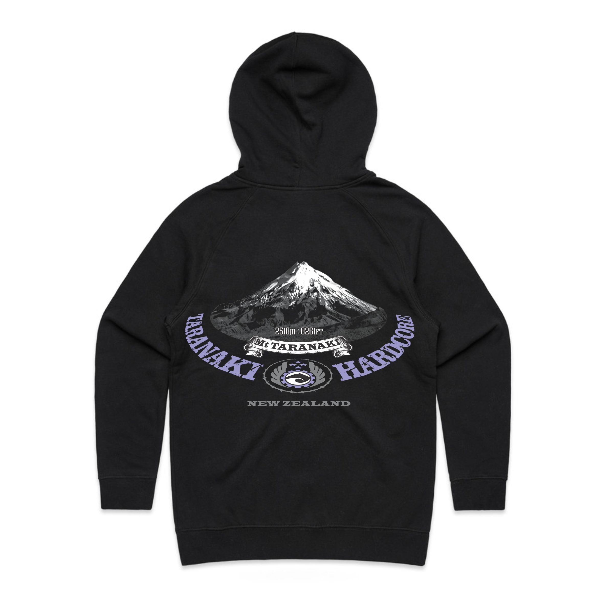 Womens Mountain Hoodie - Black/Lilac