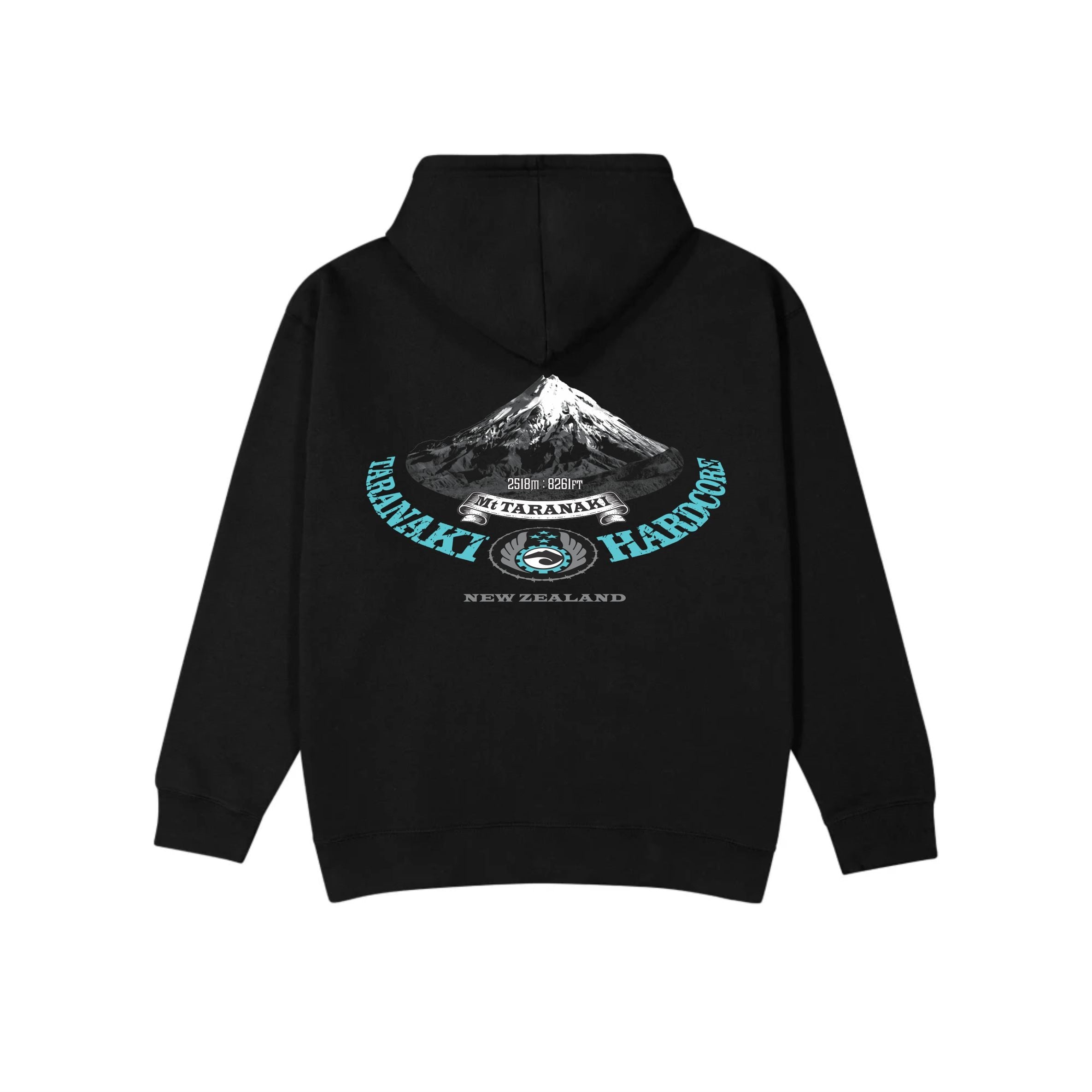 Womens Mountain Zip Hoodie - Black/Teal