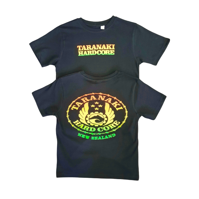 Kids Fade T-Shirt - Black/Rasta