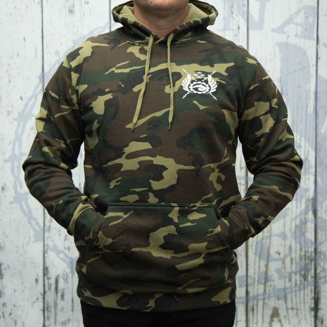 Mens Camo Hoodie - Green