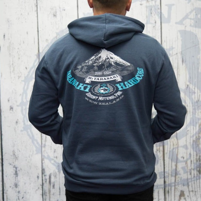 Mens Mountain Hoodie Airforce Blue Taranaki Hardcore
