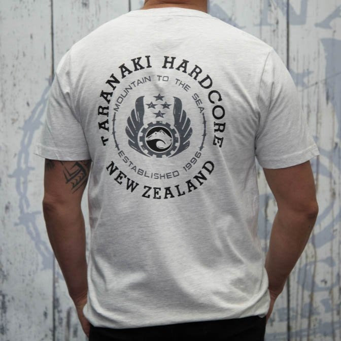 Mens Mountain To Sea T-Shirt - White Marle