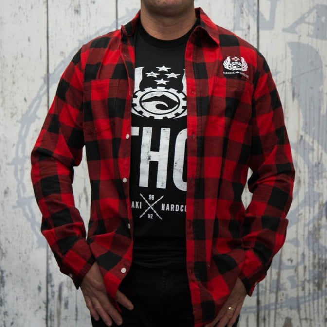 Mens Check Shirt - Red