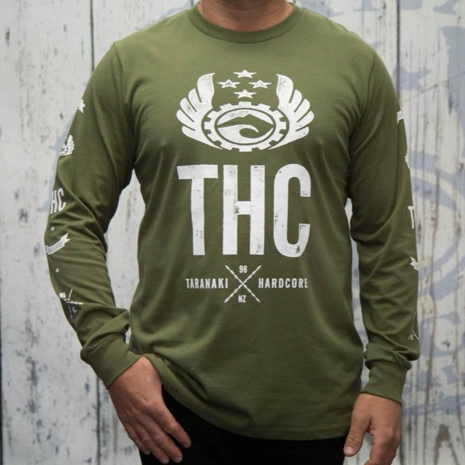 Mens Long Sleeved Logo Print T-Shirt