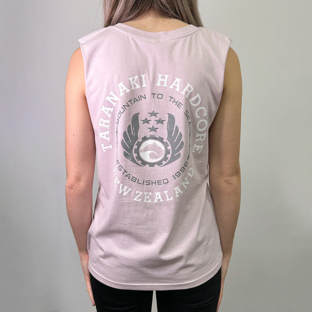 Womens Mountain To Sea Tank Singlet - Orchid