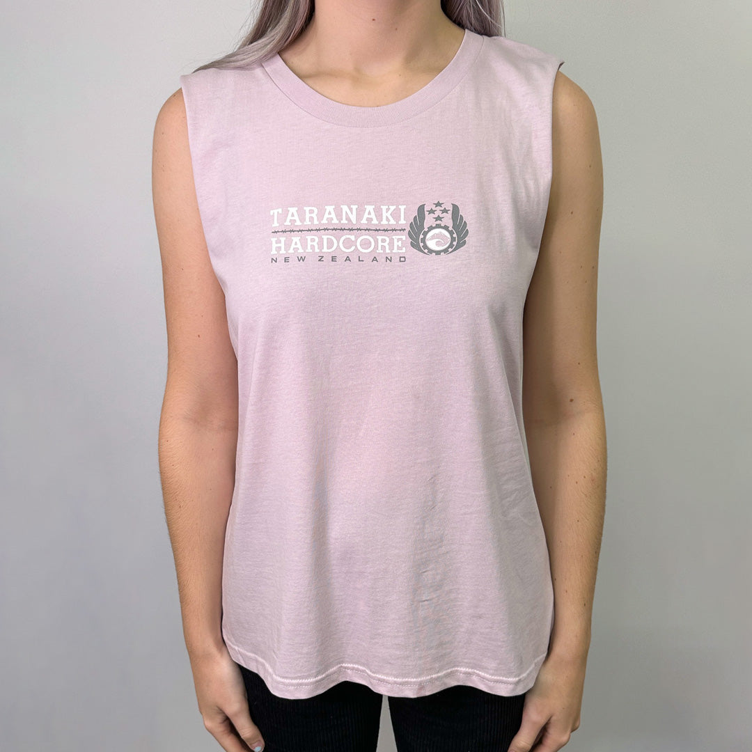 Womens Mountain To Sea Tank Singlet - Orchid