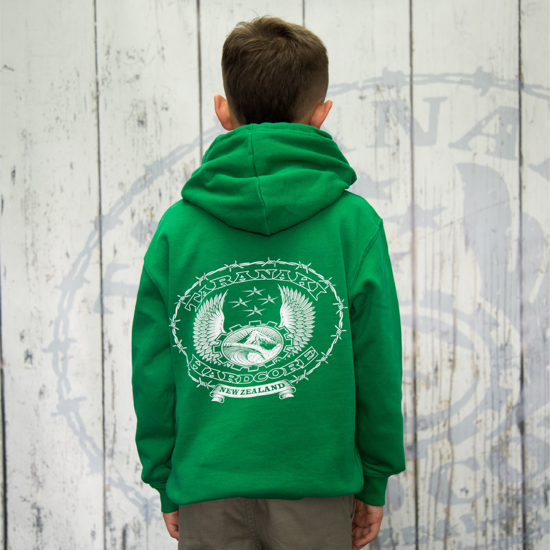 Kids Sketch Hoodie - Green