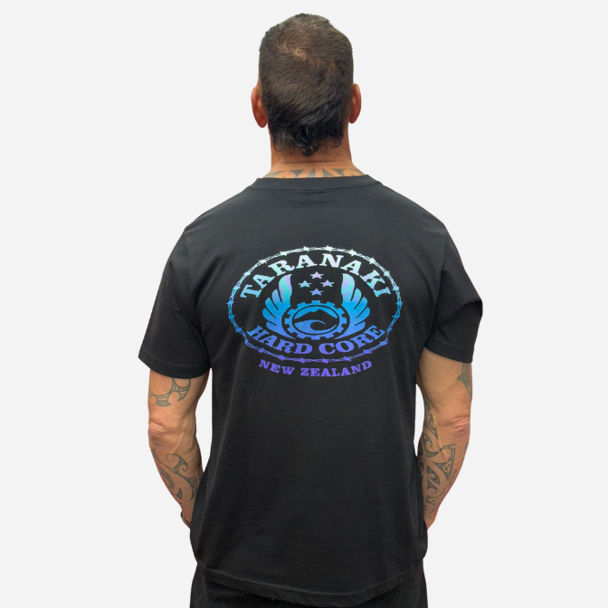 Mens Fade T-Shirt - Black/Blue