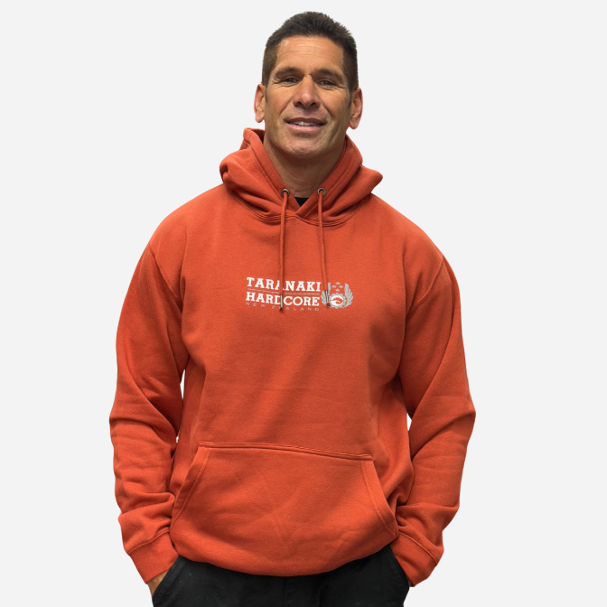 Mens Mountain To Sea Hoodie - Rust