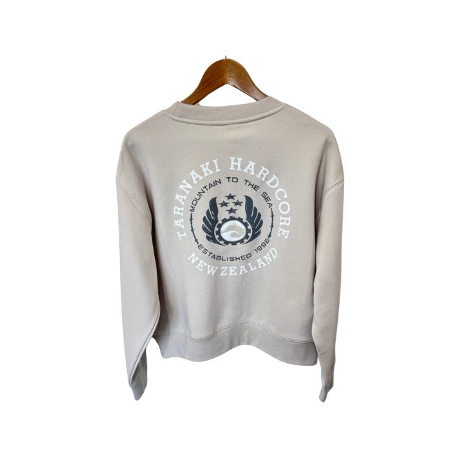 Womens Mountain To Sea Relaxed Crew - Cream