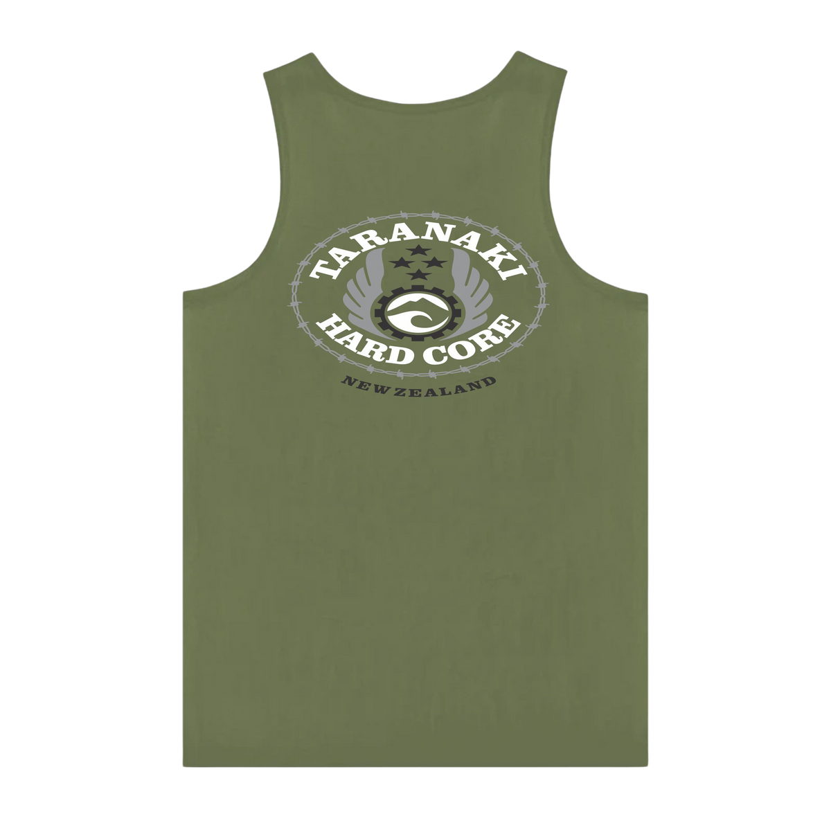 Mens Oval Singlet - Army Green
